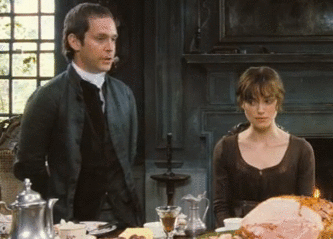 Image result for lizzy and mr collins pride and prejudice gif